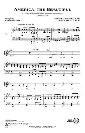 America, the Beautiful 2-Part Choir Chorpartitur