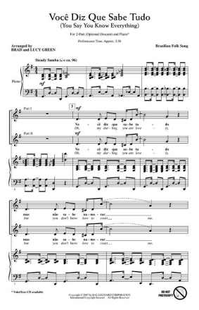 Traditional, Voce Diz Que Sabe Tudo Chor CD