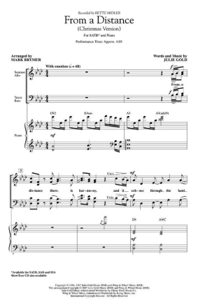 Julie Gold, From A Distance Chor CD