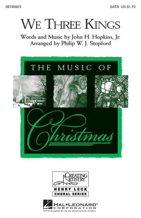 We Three Kings for mixed choir and piano choral score