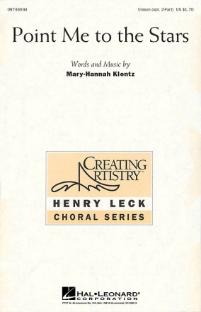 Mary-Hannah Klontz, Point Me to the Stars Unison or 2-part Vocal Chorpartitur