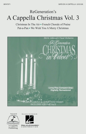 ReGeneration's A Cappella Christmas Vol. 3 SATB a Cappella Chorpartitur