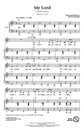 Joyce Eilers, My Lord Chor CD