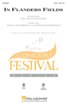 John Jacobson_Roger Emerson, In Flanders Fields 2-Part Choir Chorpartitur