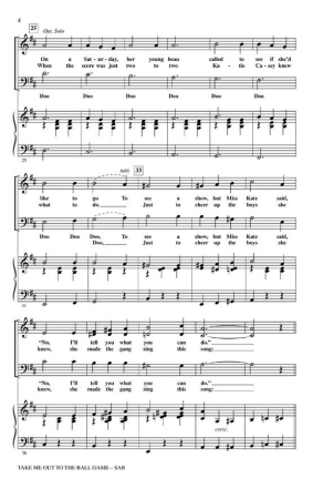 Albert von Tilzer, Take Me Out to the Ball Game SAB Chorpartitur