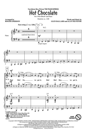 Hot Chocolate from The Polar Express 3-Part Choir Chorpartitur