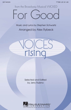 Stephen Schwartz, For Good TTBB Chorpartitur