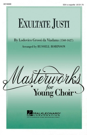 Exultate Justi SSA a Cappella Chorpartitur