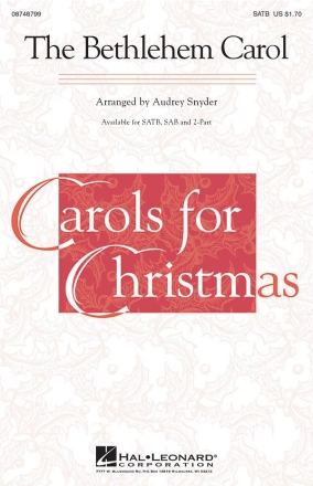 The Bethlehem Carol SATB Chorpartitur