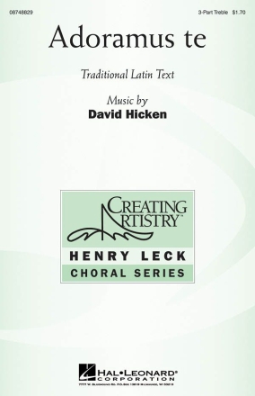 Adoramus Te for 3-part treble chorus and piano score