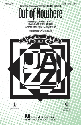 Johnny Green, Out of Nowhere SAB Chorpartitur