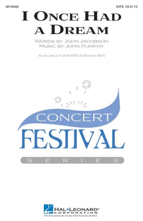 John Jacobson_John Purifoy, I Once Had a Dream SATB Chorpartitur