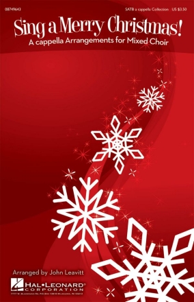 Sing a Merry Christmas! SATB a Cappella Chorpartitur