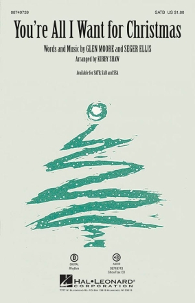 You're All I Want for Christmas SATB Chorpartitur