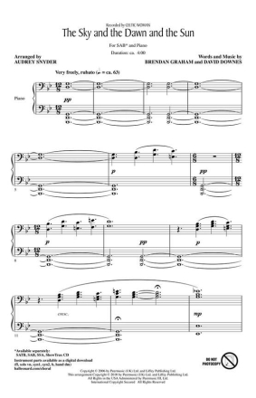 Brendan Graham, The Sky and the Dawn and the Sun SAB Chorpartitur