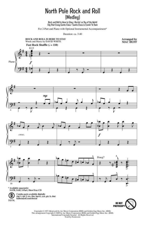 North Pole Rock and Roll 2-Part Choir Chorpartitur