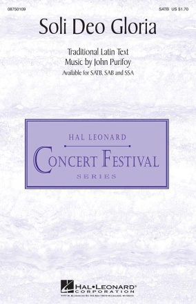 John Purifoy, Soli Deo Gloria SATB Chorpartitur