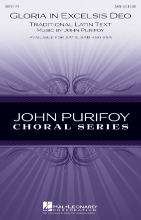 John Purifoy, Gloria in Excelsis Deo SATB Chorpartitur