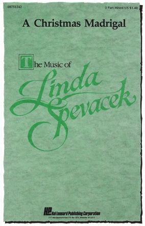 Linda Spevacek, A Christmas Madrigal 3-Part Choir Chorpartitur