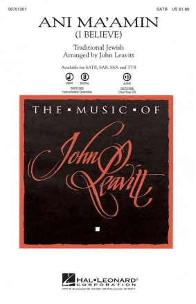 Ani Ma'amin SATB Chorpartitur