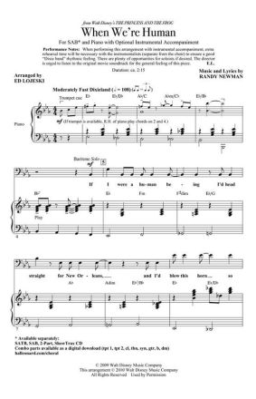 Randy Newman, When We're Human SAB Chorpartitur