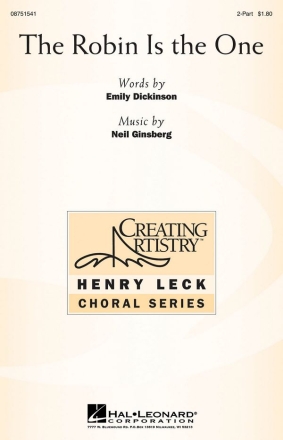Neil Ginsberg, The Robin Is the One 2-Part Choir Chorpartitur