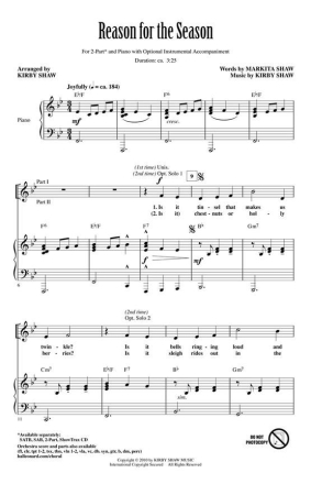 Kirby Shaw_Markita Shaw, Reason For The Season Vocal Chorpartitur