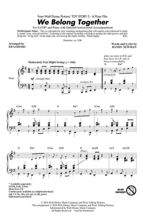 Randy Newman, We Belong Together Chor CD