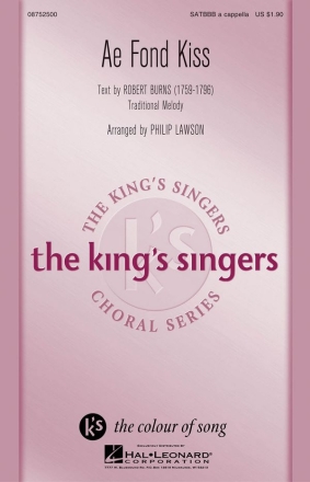 Traditional, Ae Fond Kiss SATB Chorpartitur