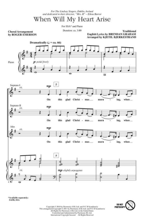 When Will My Heart Arise SSA Chorpartitur