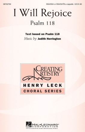 Judith Herrington, I Will Rejoice Double Choir Chorpartitur
