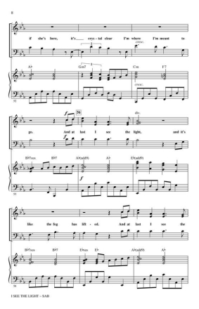 I See the Light for mixed choir (SAB) score
