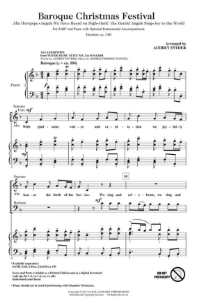 Baroque Christmas Festival SAB Chorpartitur
