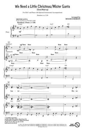 We Need a Little Christmas/Mister Santa SSA Chorpartitur