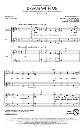 David Foster_Jacqueline Evancho_Linda Thompson, Dream with Me SSA Chorpartitur