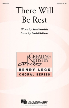 Daniel Kallman, There Will Be Rest SSA and Piano Chorpartitur