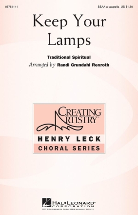 Keep Your Lamps SSAA a Cappella Chorpartitur