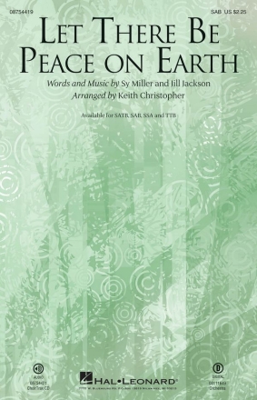 Jill Jackson_Sy Miller, Let There Be Peace On Earth SAB Chorpartitur