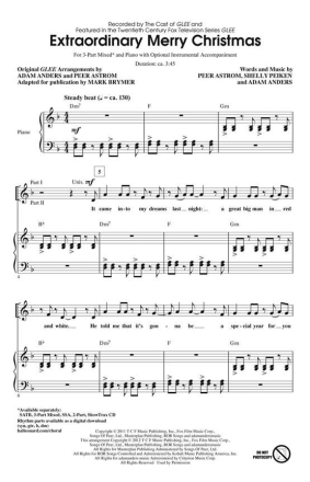 Adam Anders_Peer Astrom_Shelly Peiken, Extraordinary Merry Christmas 3-Part Choir Chorpartitur