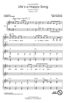 Bret McKenzie, Life's a Happy Song 2-Part Choir Chorpartitur