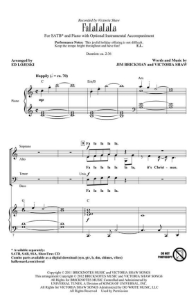 Jim Brickman_Victoria Shaw, FaLaLaLaLa Chor CD
