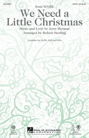 Jerry Herman, We Need a Little Christmas SATB Chorpartitur