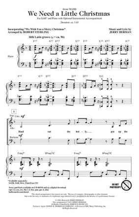 Jerry Herman, We Need a Little Christmas SAB Chorpartitur
