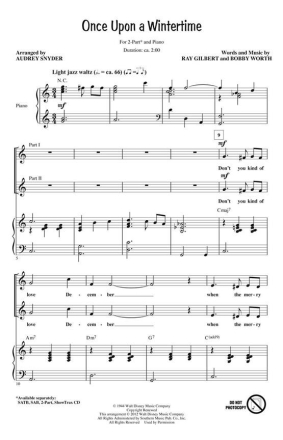 Once Upon a Wintertime 2-Part Choir Chorpartitur
