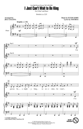 Elton John_Tim Rice, I Just Can't Wait to Be King Chor CD
