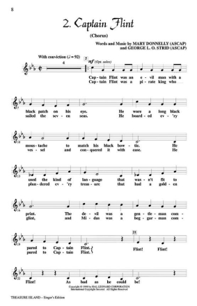 George L.O. Strid_Mary Donnelly, Treasure Island Musical Chor Stimmen-Set