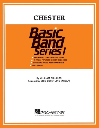 William Billings, Chester Concert Band Partitur + Stimmen