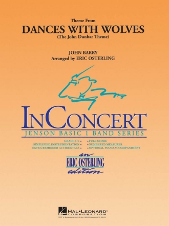 John Barry, Dances with Wolves (Main Theme) Concert Band Partitur + Stimmen