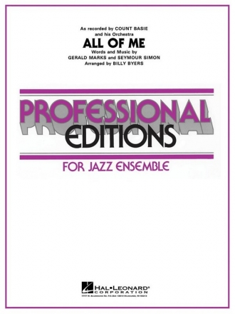 Count Basie, All of Me Jazz Ensemble Partitur
