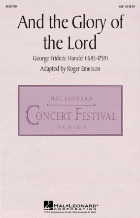 Georg Friedrich Hndel, And the Glory of the Lord SAB Chorpartitur